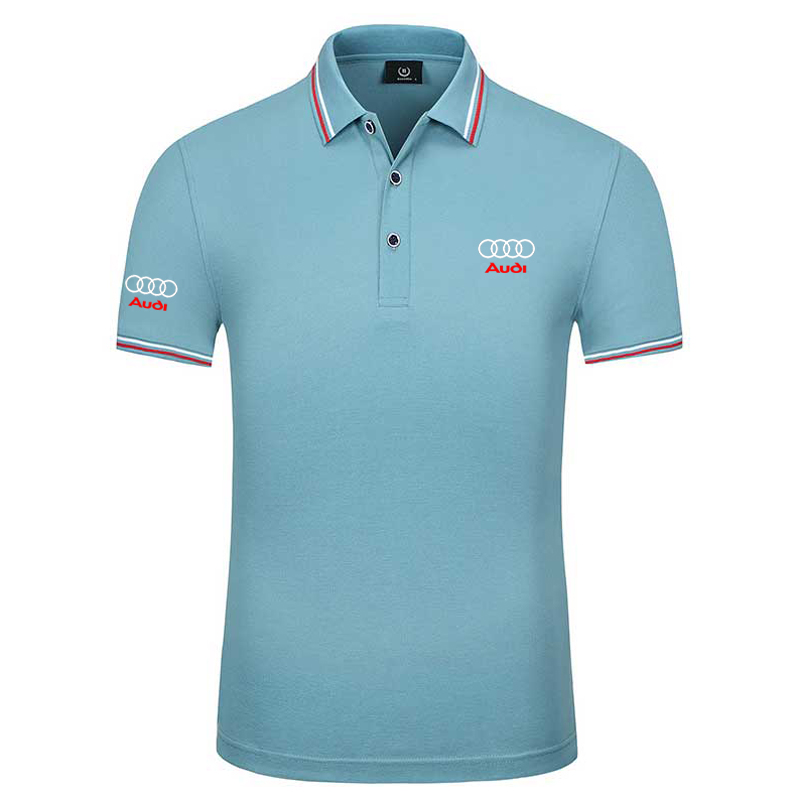 Polo Audi 2022 Manches Courtes en Coton Extensible Piqué Pour Homme